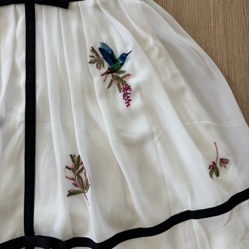 Ted Baker bow detail Hummingbird Embroidered dress - Picture 8 of 9